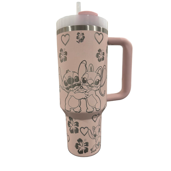 Stitch And Angel Printed 40 Oz Tumbler