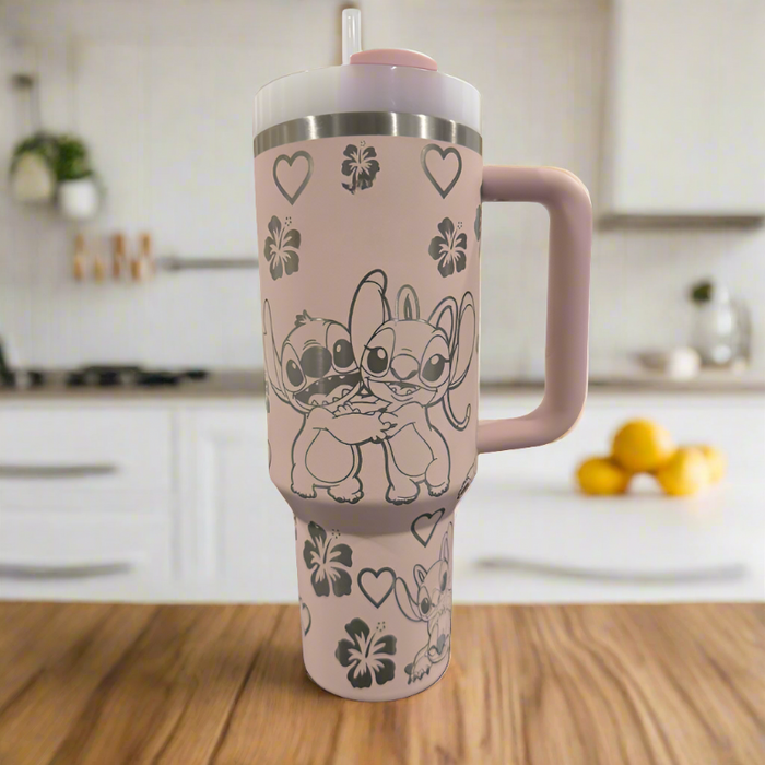 Stitch And Angel Printed 40 Oz Tumbler