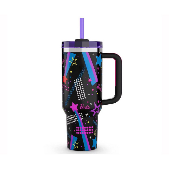 Barbie Inspired Tumbler With Handle And Straw