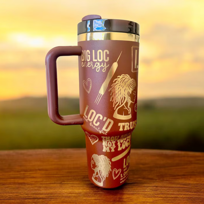 Sleek Big Loc Energy Themed 40oz Tumbler