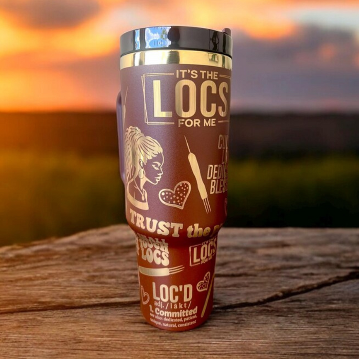 Sleek Big Loc Energy Themed 40oz Tumbler