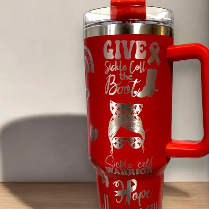 Brave And Strong Printed Quencher Mug With Handle