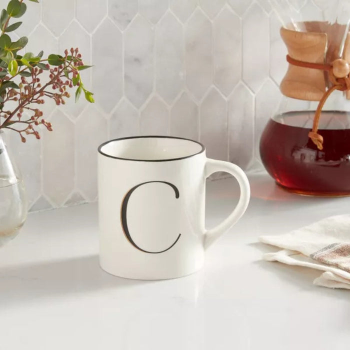 16oz Stoneware Monogram Mug