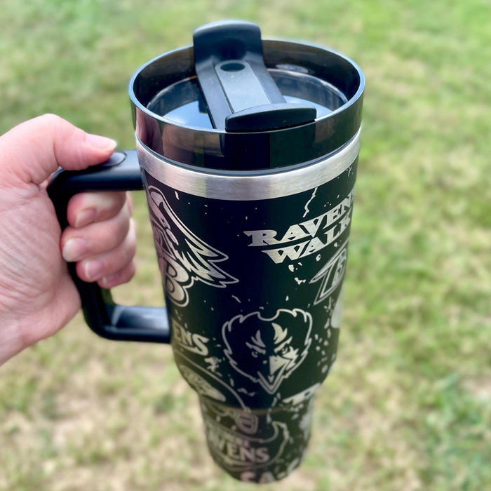 Baltimore Ravens Insulated Tumbler With Handle And Team Graphics