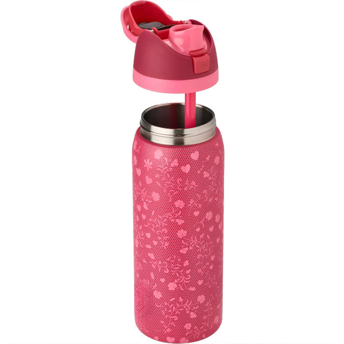 32 Oz Double Wall Insulated Floral Print Bottle For Daily Hydration