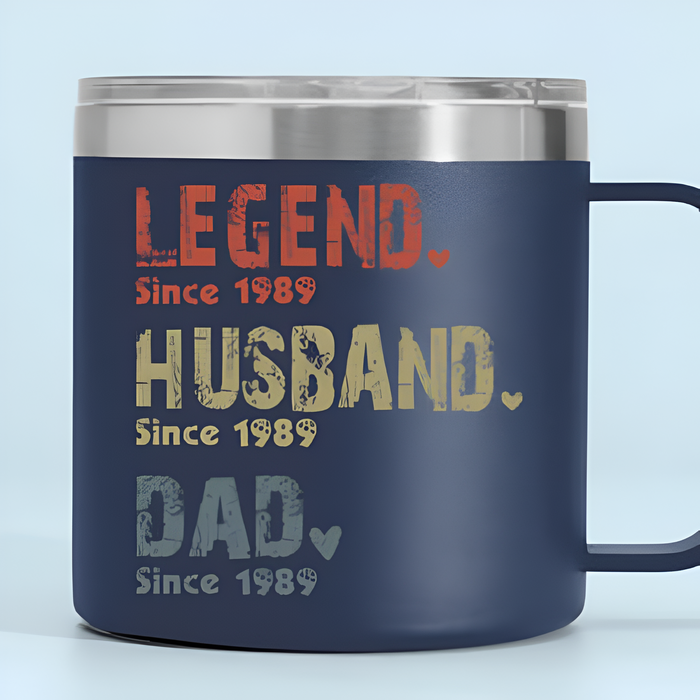 Life Of A Man Family printed Personalized Custom Tumbler With Handle