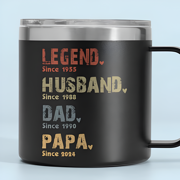 Life Of A Man Family printed Personalized Custom Tumbler With Handle