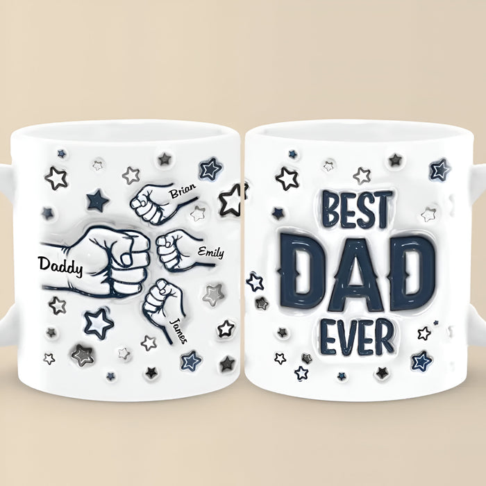 Best Dad Ever Printed Family Personalized Printed Mug