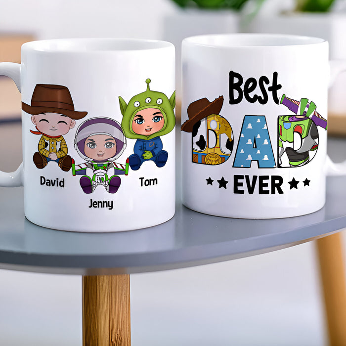 Best Dad Ever Printed Personalized Mug