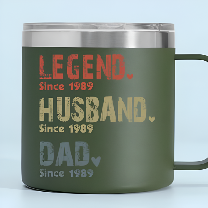 Life Of A Man Family printed Personalized Custom Tumbler With Handle