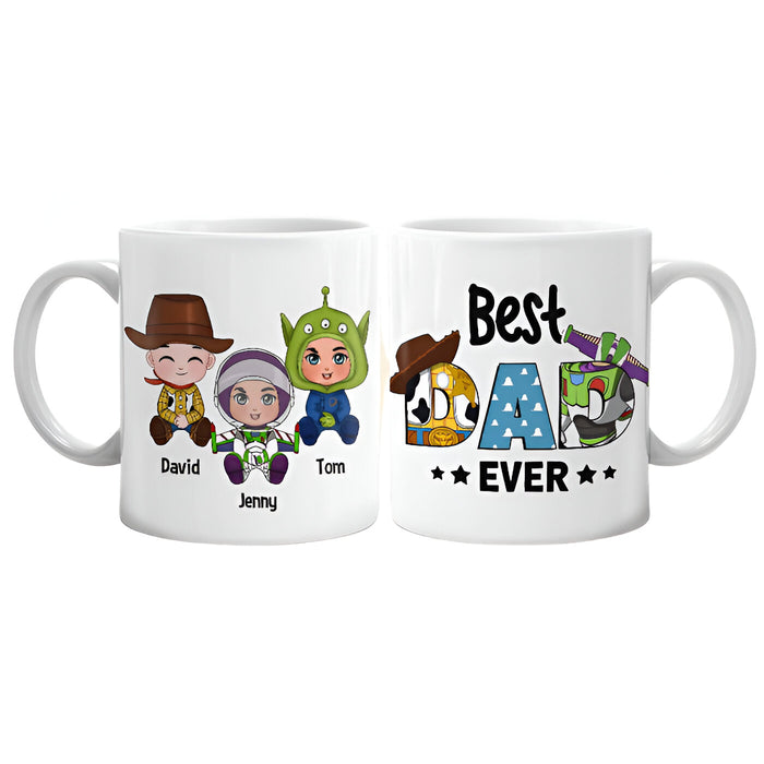 Best Dad Ever Printed Personalized Mug