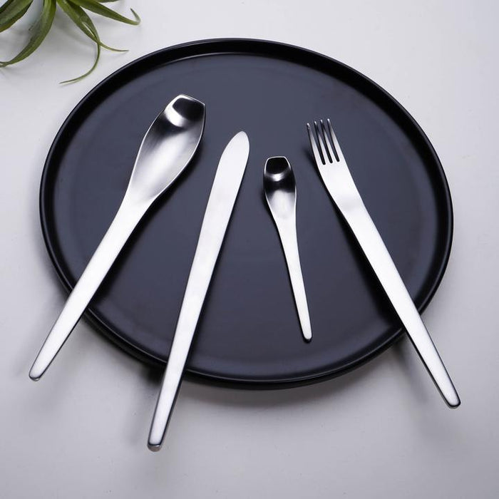 Matte Silver Stainless Steel Cutlery Set