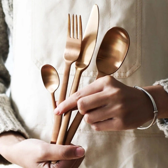 Matte Stainless Steel Tableware Cutlery Set