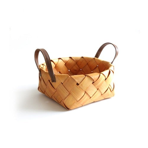 Handmade Wooden Storage Basket