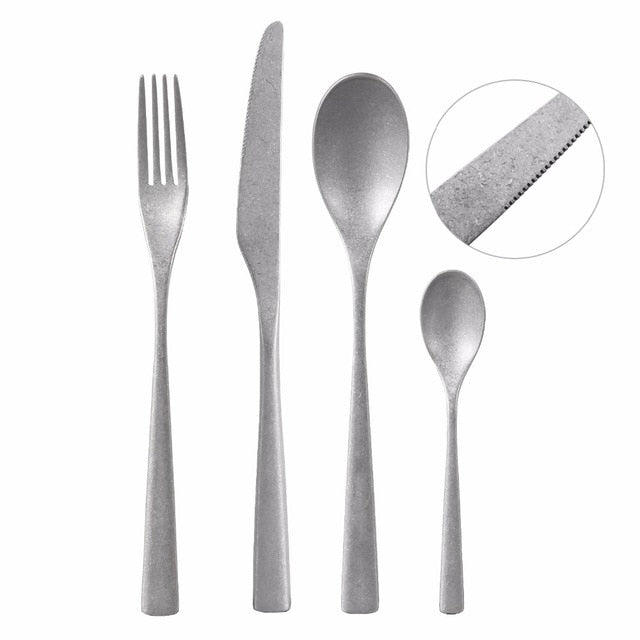 Retro Stainless Steel Cutlery Set