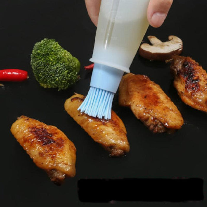Portable Silicone Oil Bottle With Brush