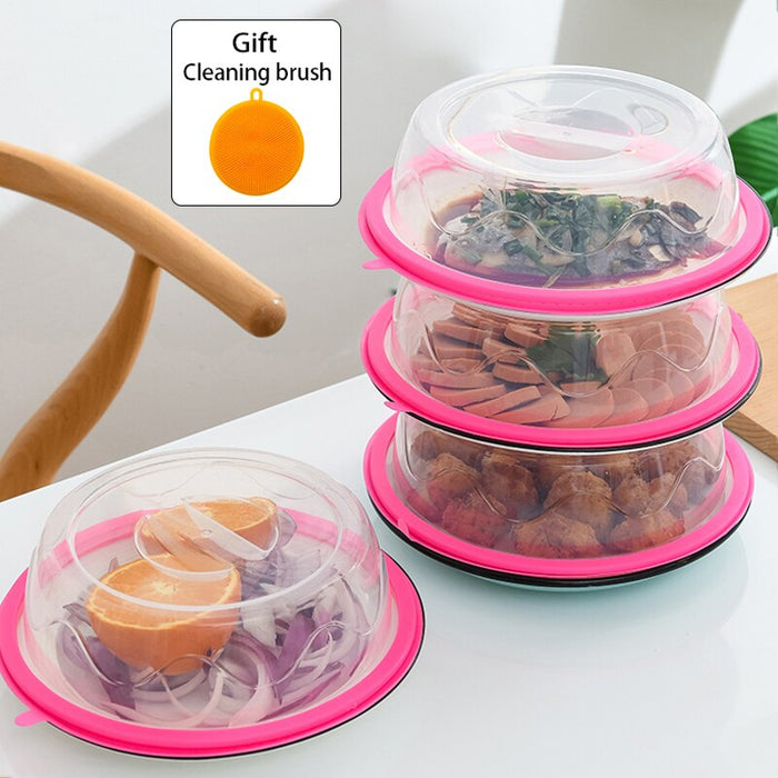 Stackable Plastic Microwave Food Cover