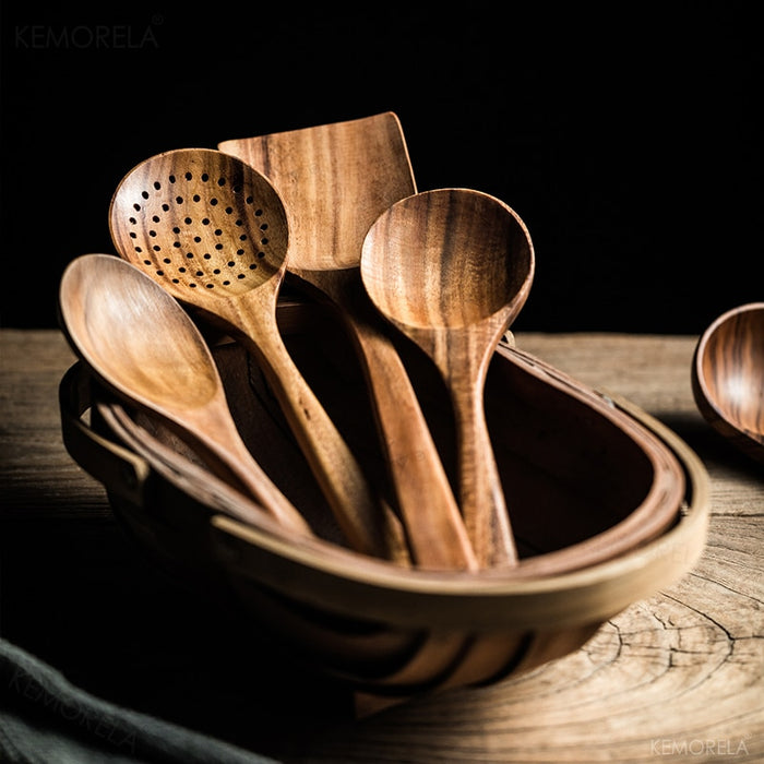Thailand Teak Natural Wood Kitchen Spoon
