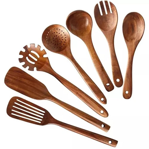 Thailand Teak Natural Wood Kitchen Spoon