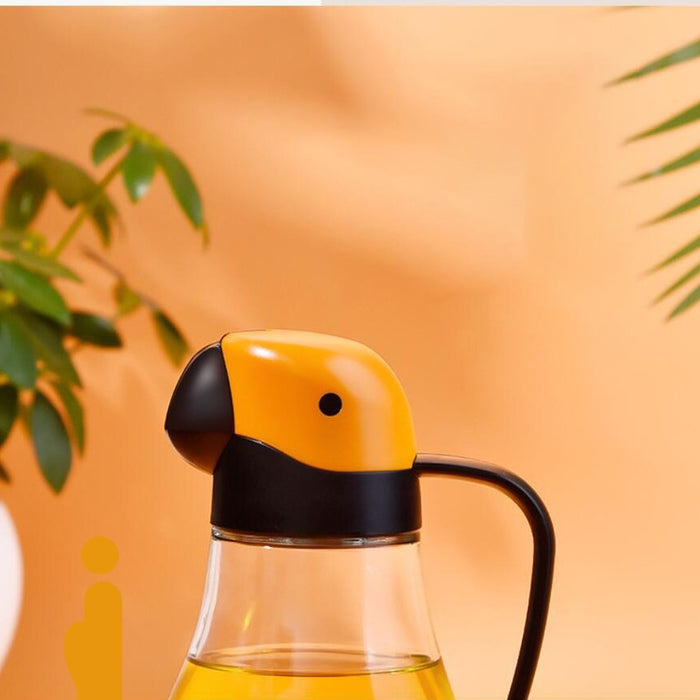 Parrot-Face Automatically Open Lid Cooking oil Container/ Dispenser