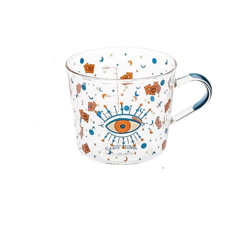 Sun-Eye Pattern 500ml Glass Mug