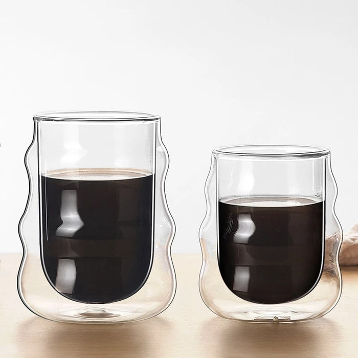 Transparent Double Glass Mug