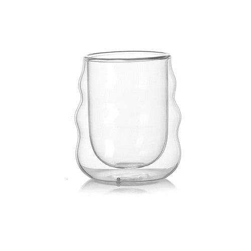 Transparent Double Glass Mug