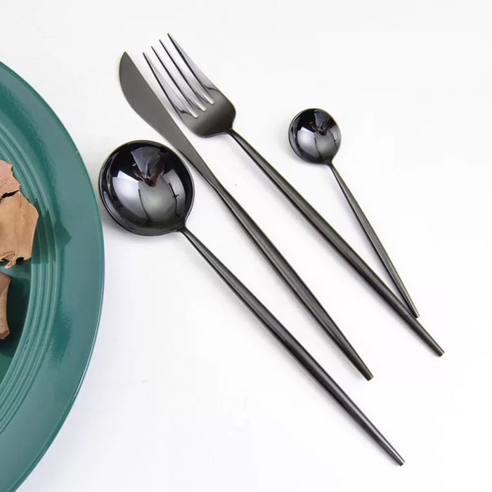 Shiny Stainless Steel Tableware Set