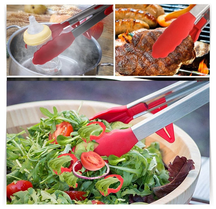 Heat Resistant Stainless Steel Kitchen Tongs
